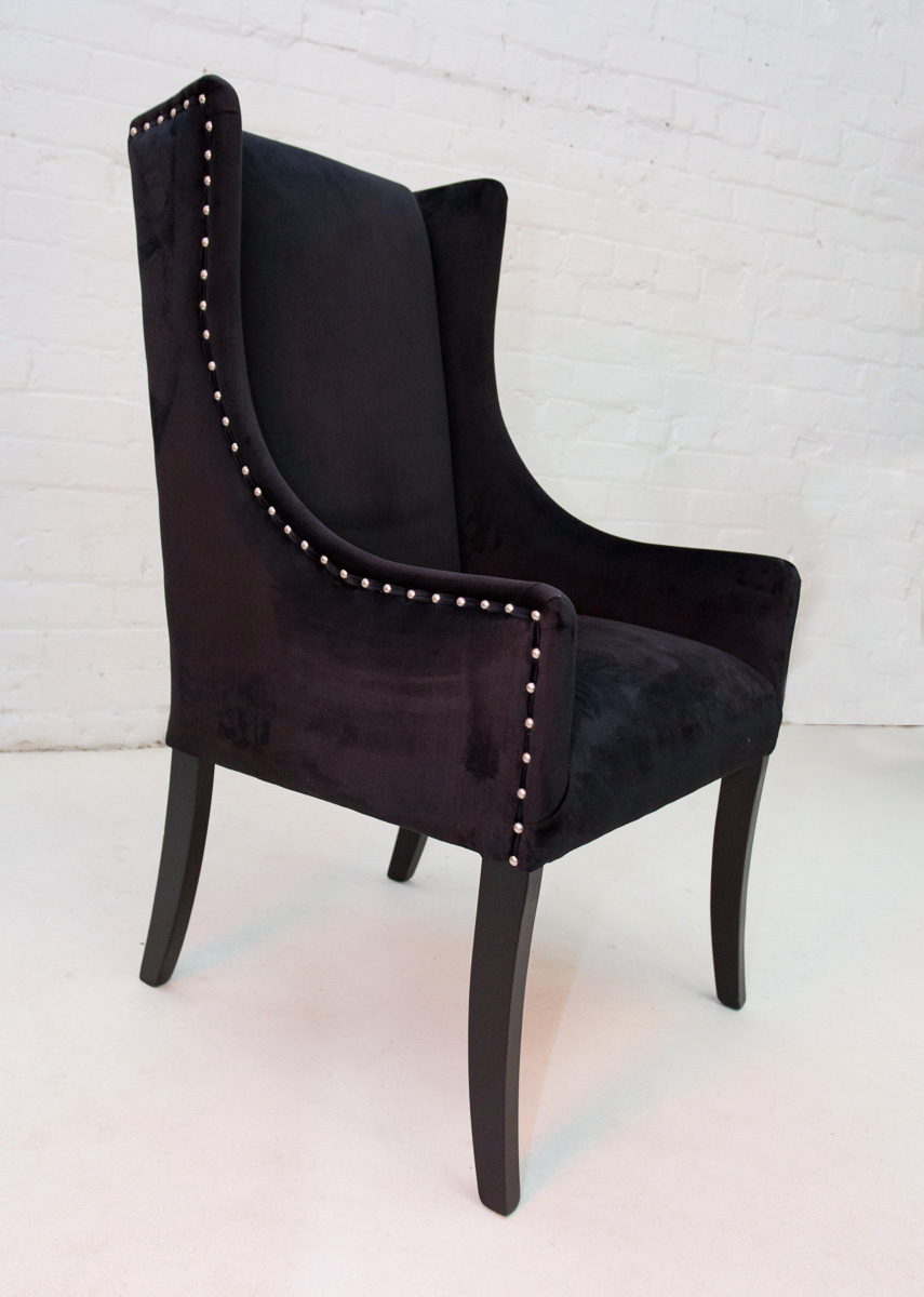 Black Velvet Occasional Chair Daughters & Co