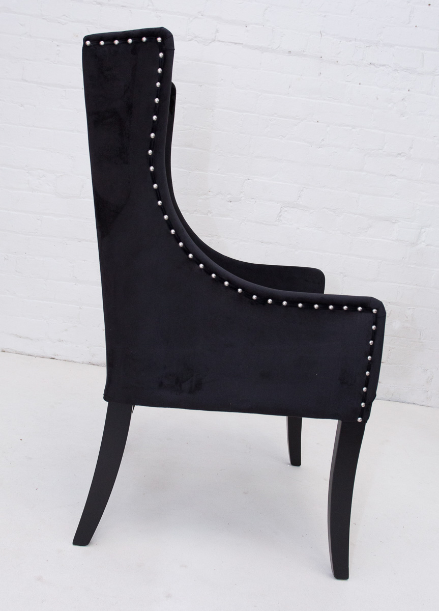 Black Velvet Occasional Chair Daughters & Co