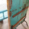 Original Wooden Yellow/Blue Door on Iron Stand - Image 6