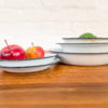 Set 5 recycled enamel plates - Image 2