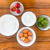 Set 5 recycled enamel plates
