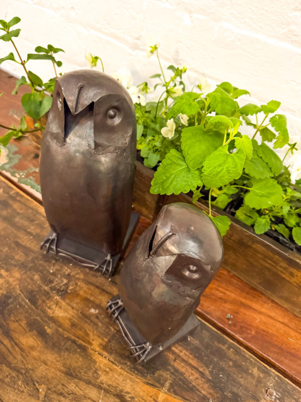 Set 2 Wise Iron Owls - Image 2